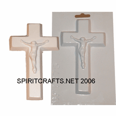 CRUCIFIX PLASTER CASTING MOLD (6" HT)