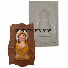 CUTE INDIAN PLASTER CRAFT MOLD (5.75" x 8.25")