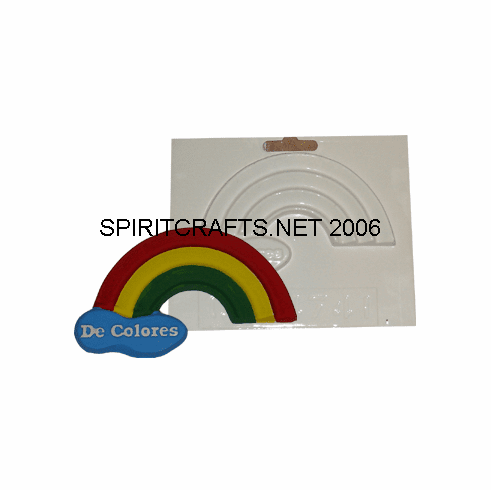 DE COLORES RAINBOW SPANISH PLASTER CRAFT MOLD (5")