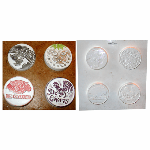 DE COLORES ROUNDS SPANISH MOLD, 4 on 1