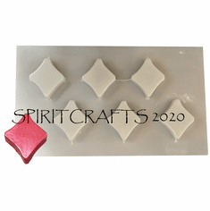 DECK OF CARDS <BR> DIAMONDS SUIT <BR> SOAP MOLD <BR> (6 WELL)
