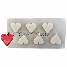 DECK OF CARDS <br>HEARTS SUIT SOAP<br> CHOCOLATE MOLD <br>(6 WELL)