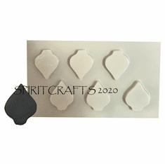 DECK OF CARDS<BR> SPADES SUIT SOAP<BR> CHOCOLATE MOLD<BR> (6 WELL)