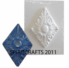 DECORATIVE DIAMOND PLASTER MOLD (3.5" x 5.25")