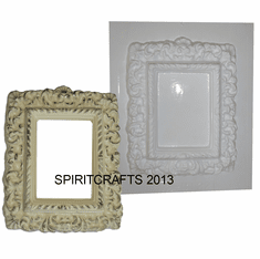 DECORATIVE RECTANGLE FRAME PLASTER MOLD (7.5" x 9.5")