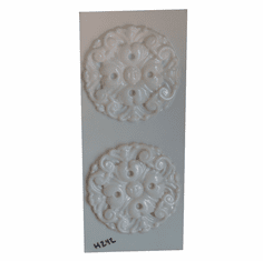 DECORATIVE ROUND<BR> APPLIQUE MOLD<BR> 2 WELL  3.75" DIA