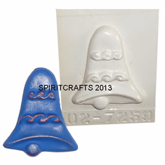 DECORATIVE SWIRLS BELL PLASTER MOLD (3" x 3.5")