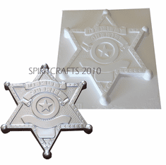 DEPUTY SHERIFF BADGE PLASTER MOLD (10.5" x 12")