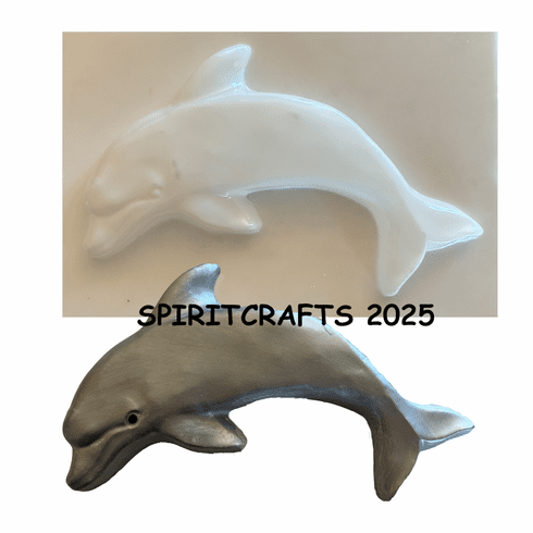 DOLPHIN #2 PLASTER <BR> CRAFT MOLD (8.75")