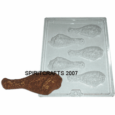 DRUMSTICK (CHICKEN LEG) SOAP / CANDY MOLD, 5 WELL