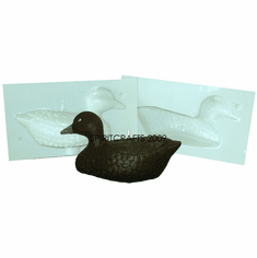 DUCK DECOY PLASTIC<br>  CANDLE MOLD <br> (3.5" HT, 1 lb)