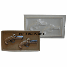 DUELING PISTOLS PLASTER CASTING MOLD (12.5" x 6.75")
