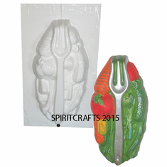 EAT YOUR VEGETABLES PLASTER CRAFT MOLD (7" x 3.5")