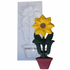 EXTRA LARGE SUNFLOWER PLASTER MOLD (28" HT x 11")