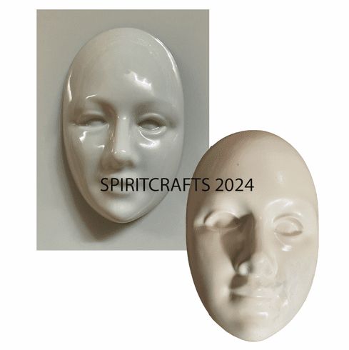 FACE MASK PLASTER <br>CASTING MOLD<br> (6.5" x 4")