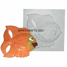 FANCY GOLDFISH PLASTER CASTING MOLD (5.5" x 5.25")