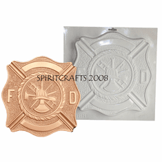 FIRE DEPARTMENT BADGE PLASTER MOLD (10.75" x 11")