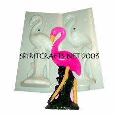 FLAMINGO CANDLE <br> MAKING MOLD <br> (10" HT, 11 oz)