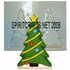FLAT CHRISTMAS TREE<br> CANDLE MAKING MOLD<br> (4.75" HT)