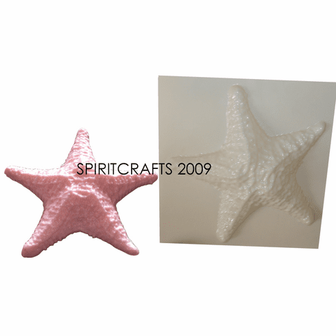 FLAT STARFISH <br>CANDLE MAKING MOLD<br> (8" WIDE, 7 oz)