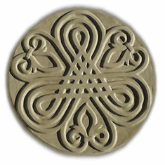 FLEUR DE LIS CONCRETE STEPPING STONE MOLD (15.5" DIA)