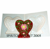 FLORAL HEART<br> CANDLE MAKING MOLD<br> (6.25" HT, 1 lb 5 oz)