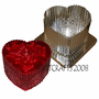 FLUTED HEART CANDLE MAKING MOLD (4.5" x 3.5")