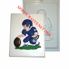 FOOTBALL PLAYER HOLDER PLASTER MOLD (11" X 14")