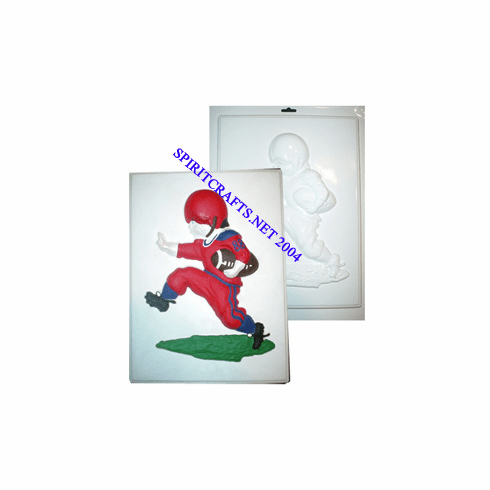 FOOTBALL PLAYER RUNNER PLASTER MOLD (11" x 14")