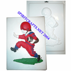 FOOTBALL PLAYER RUNNER PLASTER MOLD (11" x 14")