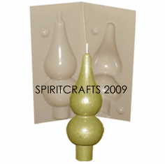 FOOTED DOUBLE TEARDROP CANDLE MOLD (3.5" HT, 2 oz)
