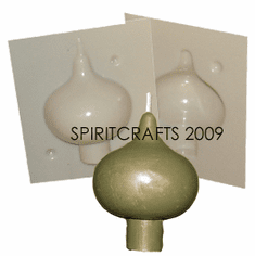 FOOTED TEARDROP ORNAMENT CANDLE MOLD (2.5", 4 oz)
