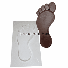 FOOTPRINTS (LEFT) PLASTER MOLD (3.75" x 8.25")