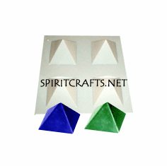 FOUR WELL PYRAMID CANDLE MOLD (3" x 2", 4 oz)