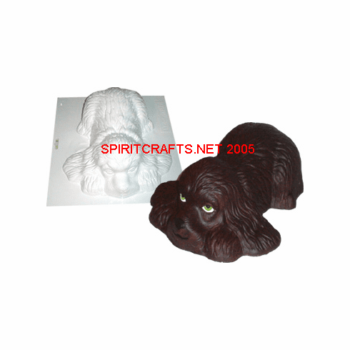 FURRY PUPPY PLASTER CRAFT MOLD (8.25" x 11.75")