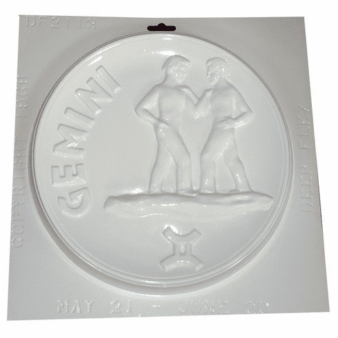 GEMINI ZODIAC ROUND PLASTER MOLD (10.25" DIA)