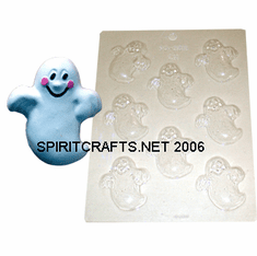 GHOST HALLOWEEN CANDY / CANDLE EMBED MOLD (2.25" HT)
