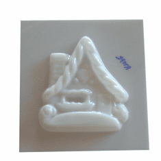 GINGERBREAD HOUSE<BR> APPLIQUE MOLD<BR> 3.5" x 3"