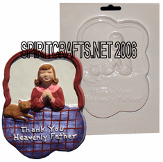 GIRLS BEDTIME PRAYER RELIGIOUS PLASTER CRAFT MOLD (6" HT)