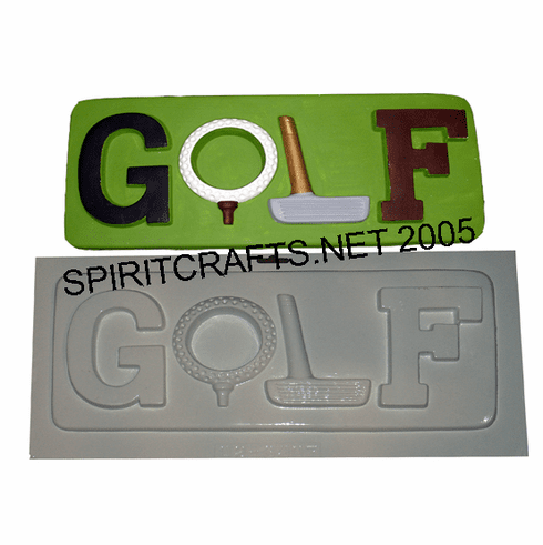 GOLF PLAQUE PLASTER CRAFT MOLD (17" WIDE)