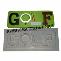 GOLF PLAQUE PLASTER CRAFT MOLD (17" WIDE)