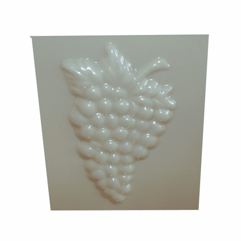 GRAPE BUNCH<BR>WAX APPLIQUE MOLD<BR> (3" x 4.75")
