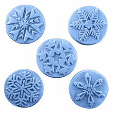 GUEST SNOWFLAKE SOAP MAKING MOLD (5 WELLS, 5 STYLES)