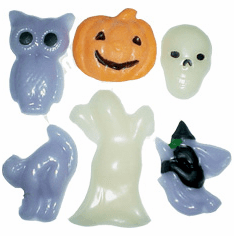 HALLOWEEN APPLIQUE / SOAP MOLDS, 6 ON 1