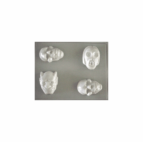 HALLOWEEN SOAP OR APPLIQUE MOLD #2, 4 ON 1