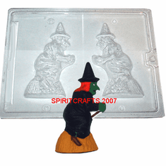 HALLOWEEN WITCH SOAP MAKING MOLD, 2 WELL OR 3D