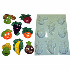 HAPPY FRUITS <br>PLASTER MOLD, 8 ON 1