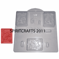 HAPPY HOLIDAYS SOAP MAKING MOLD (3 WELL)
