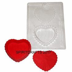 HEART BOX PLASTER / CHOCOLATE MOLD (4" x 4.5")