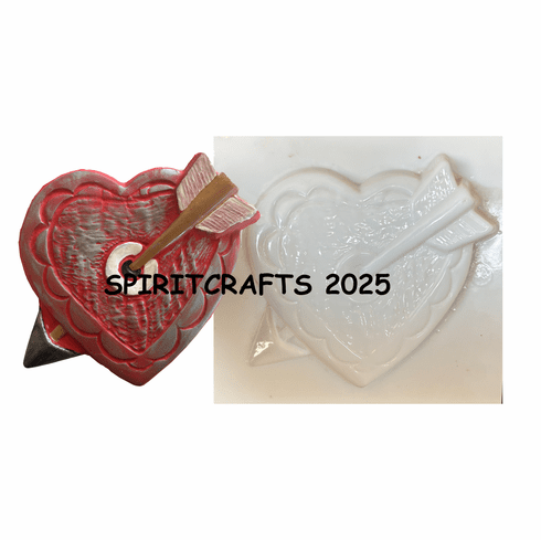 HEART WITH ARROW <BR> PLASTER MOLD (6"HT)